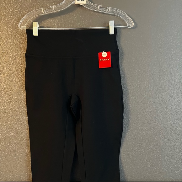 NWT Spanx black ankle length ponte leggings small petite - Picture 2 of 5